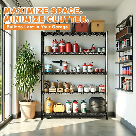 5 tiers steel heavy duty multi-layer utility rack