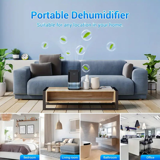 Ultra Quiet & Auto Shut Off LED Portable Mini Dehumidifier For For