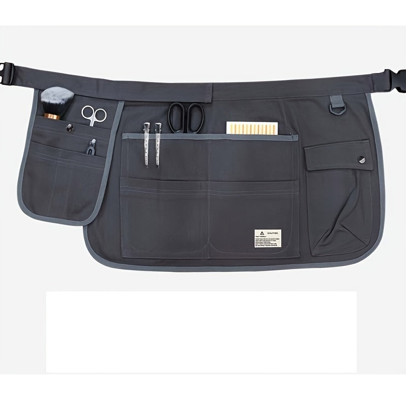 Versatile Half-Length Tool Apron for Barbers with Multiple Pockets