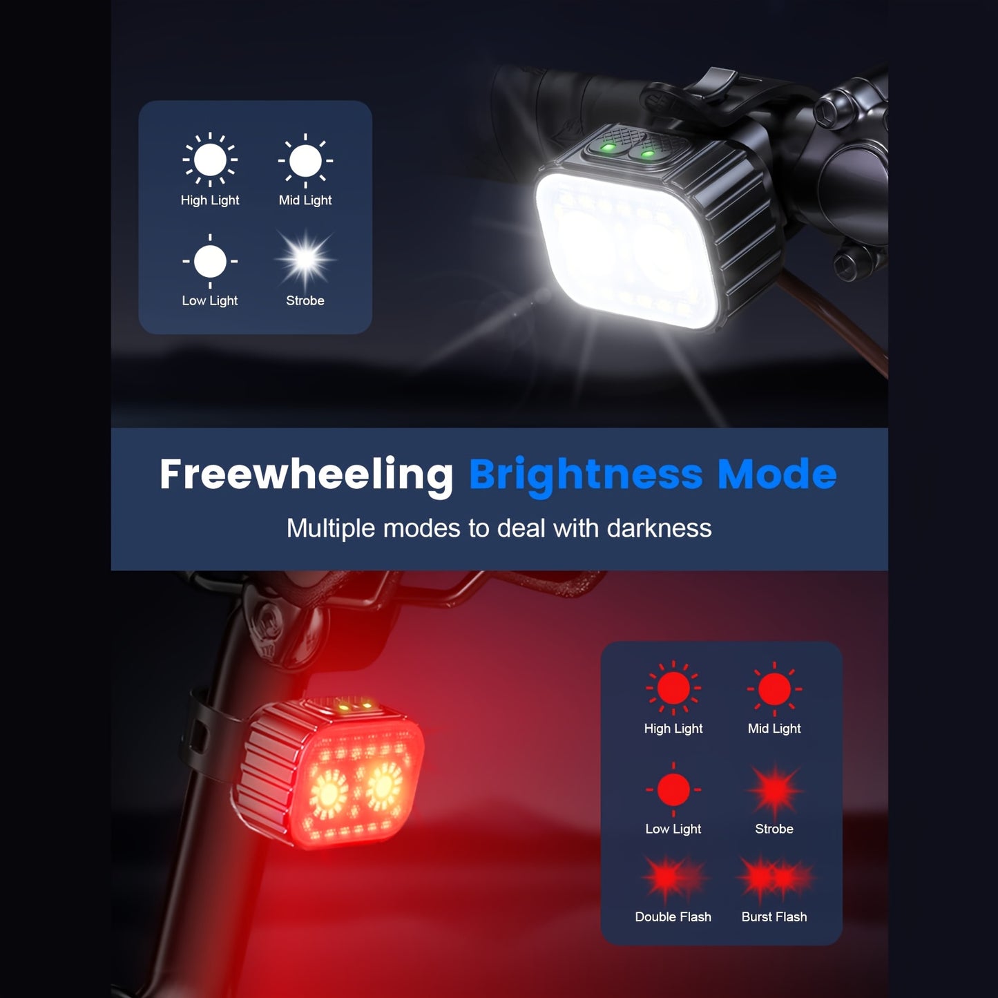 USB Rechargeable LED Bicycle Light