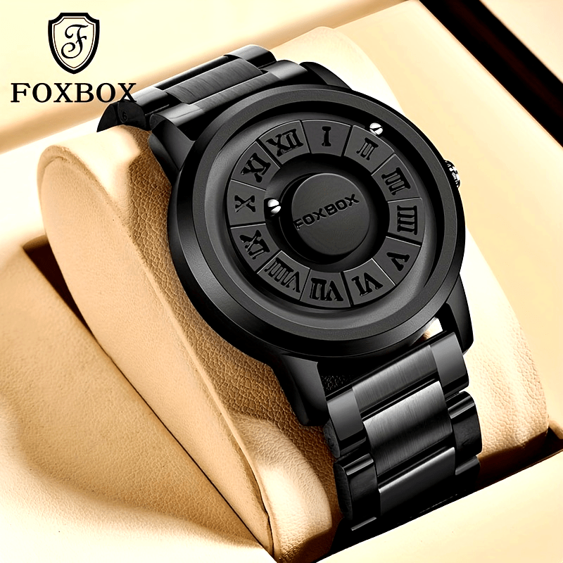 Fashion Men's Watch, Cool Dial Display Design WaterproofRotating Magnetic Bead Watch