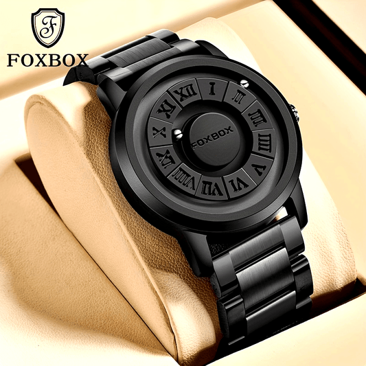Fashion Men's Watch, Cool Dial Display Design WaterproofRotating Magnetic Bead Watch