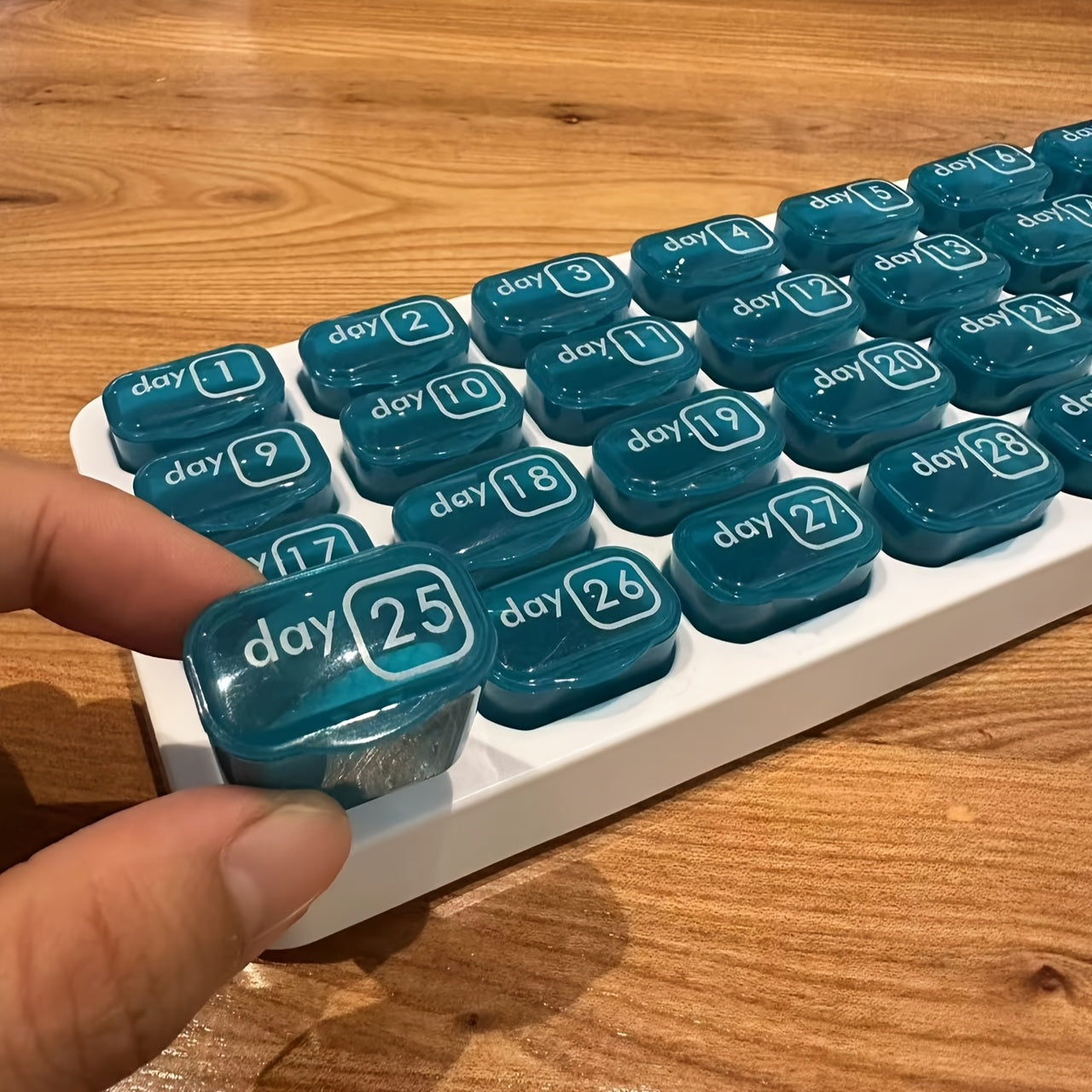 Deluxe 31-Day Pill Organizer - Thick, Durable PP Material