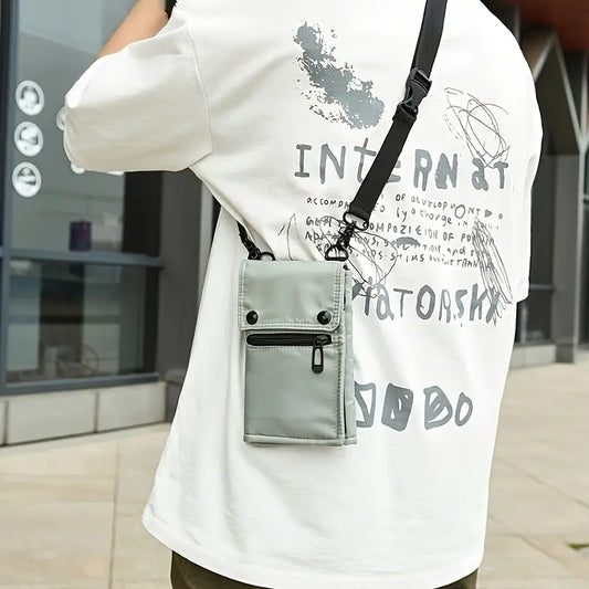 Versatile Nylon Crossbody Phone Bag with Passport Holder - Water-Resistant, Lightweight & Foldable