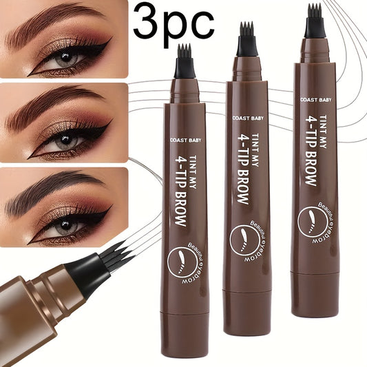 3pcs Four-pronged Eyebrow Pencil for Beginners Can Easily Get on It