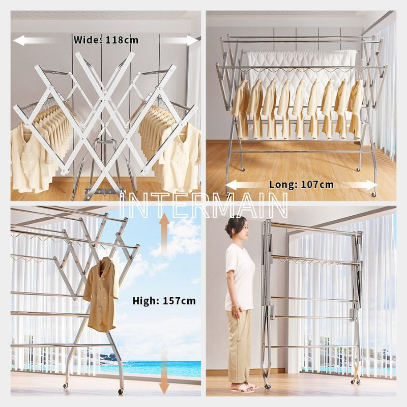 Stainless Steel Foldable Clothes Drying Rack