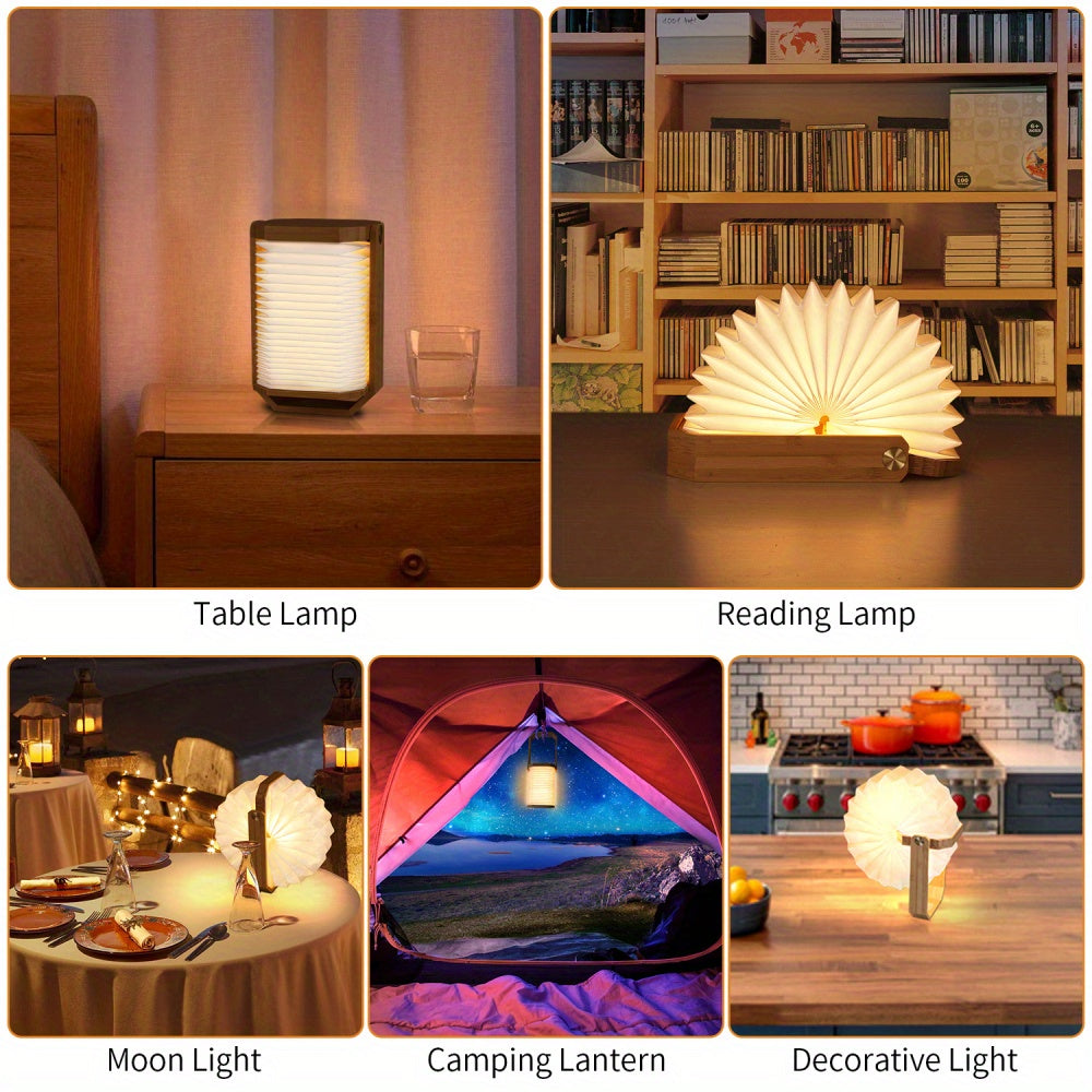 USB Rechargeable 1pc Folding Book Lamp