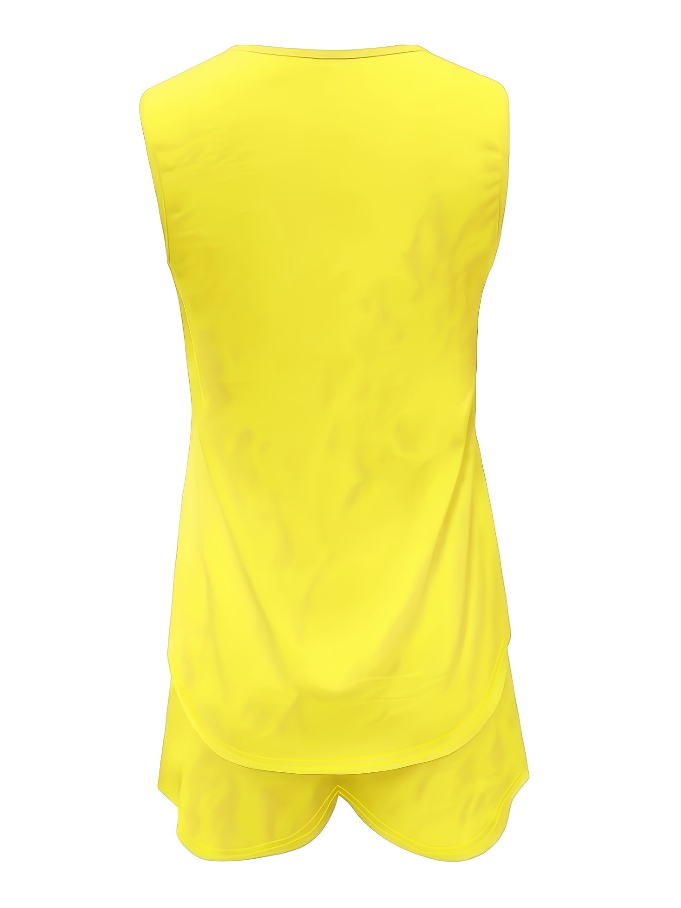 V Sleeveless Tank Top and Shorts Set