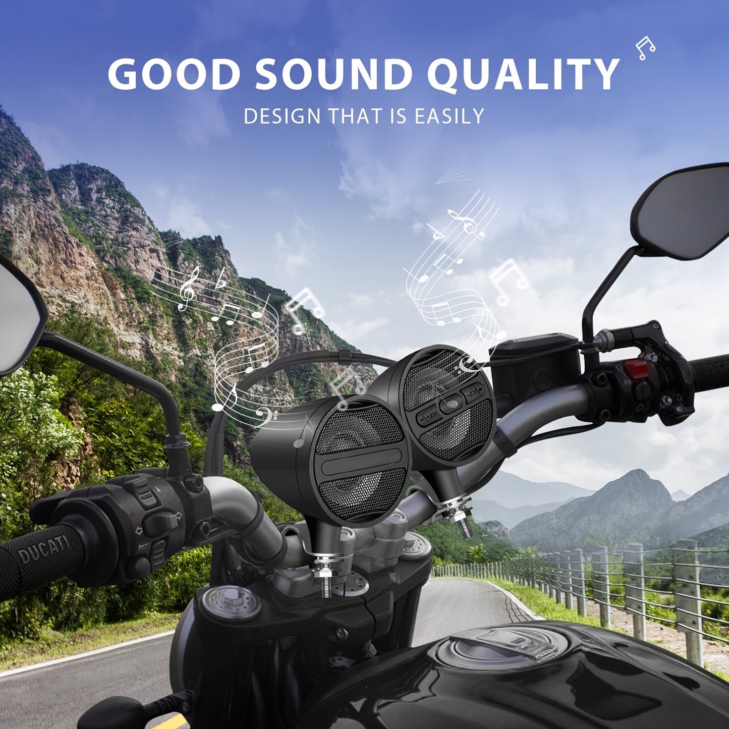 Wireless Motorcycle Audio Stereo Speaker