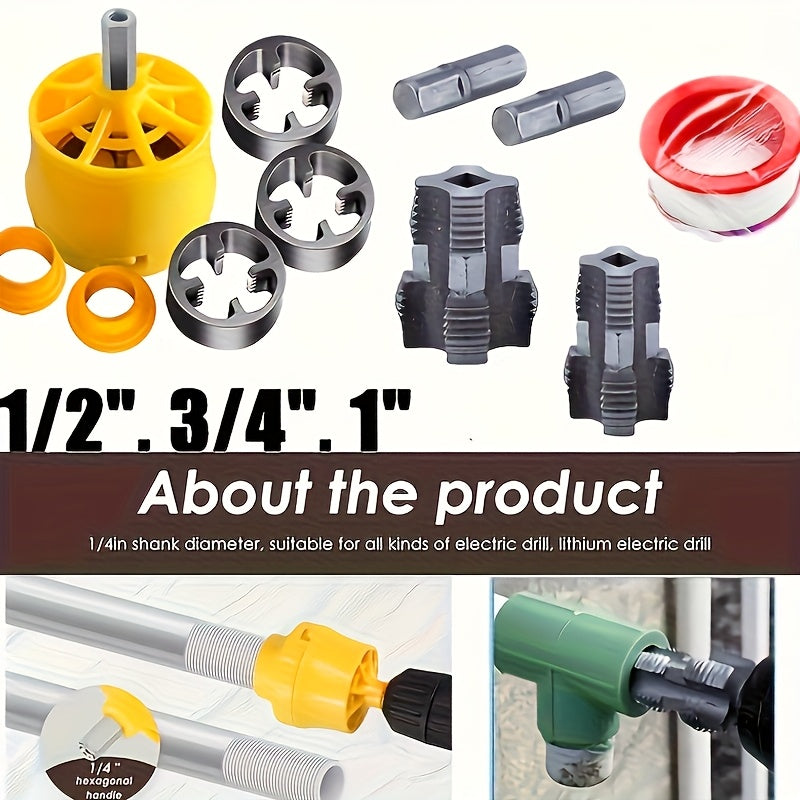 11pcs Plastic Pipe Threading Tool Set