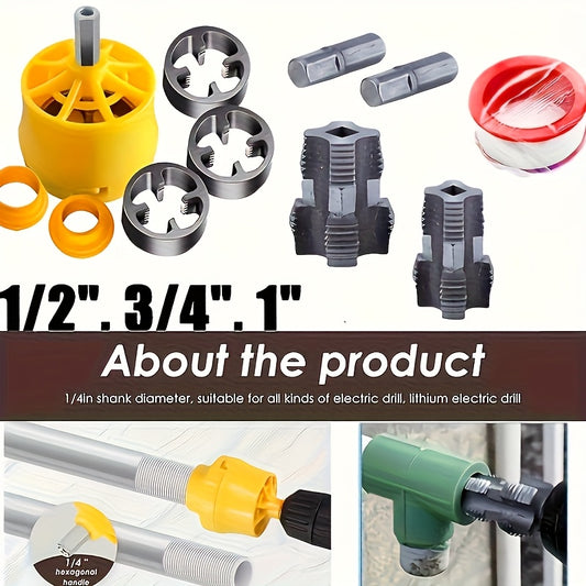 11pcs Plastic Pipe Threading Tool Set