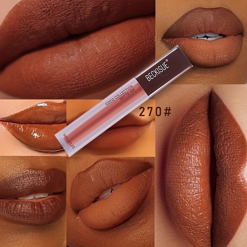 Coffee Color Matte Velvet Lipstick Set 5pcs