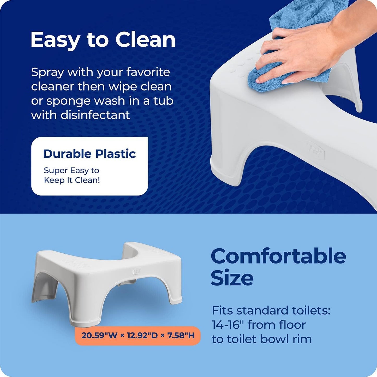 Squatty Potty Standard 7" Toilet Stool, White