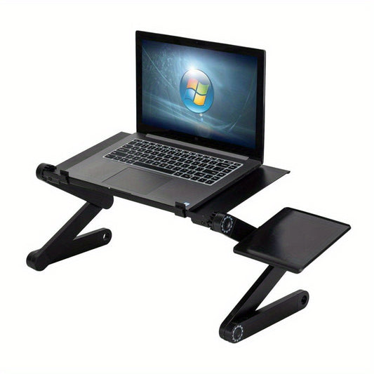 Adjustable Folding Laptop Desk with Cooling Fan