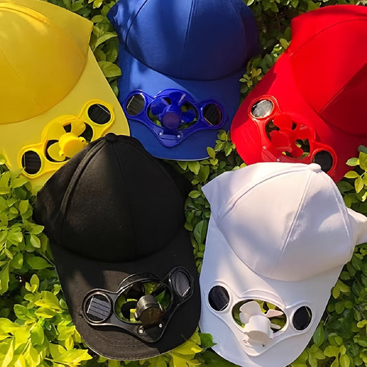 Solar-Powered Fan Baseball Cap with Adjustable Strap