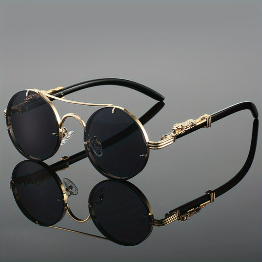 Fashionable Round Metal Frame Glasses