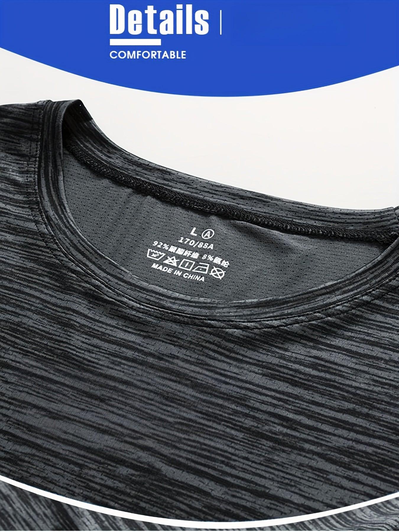 4pcs Men'S Ice Silky Breathable Athletic T-Shirts