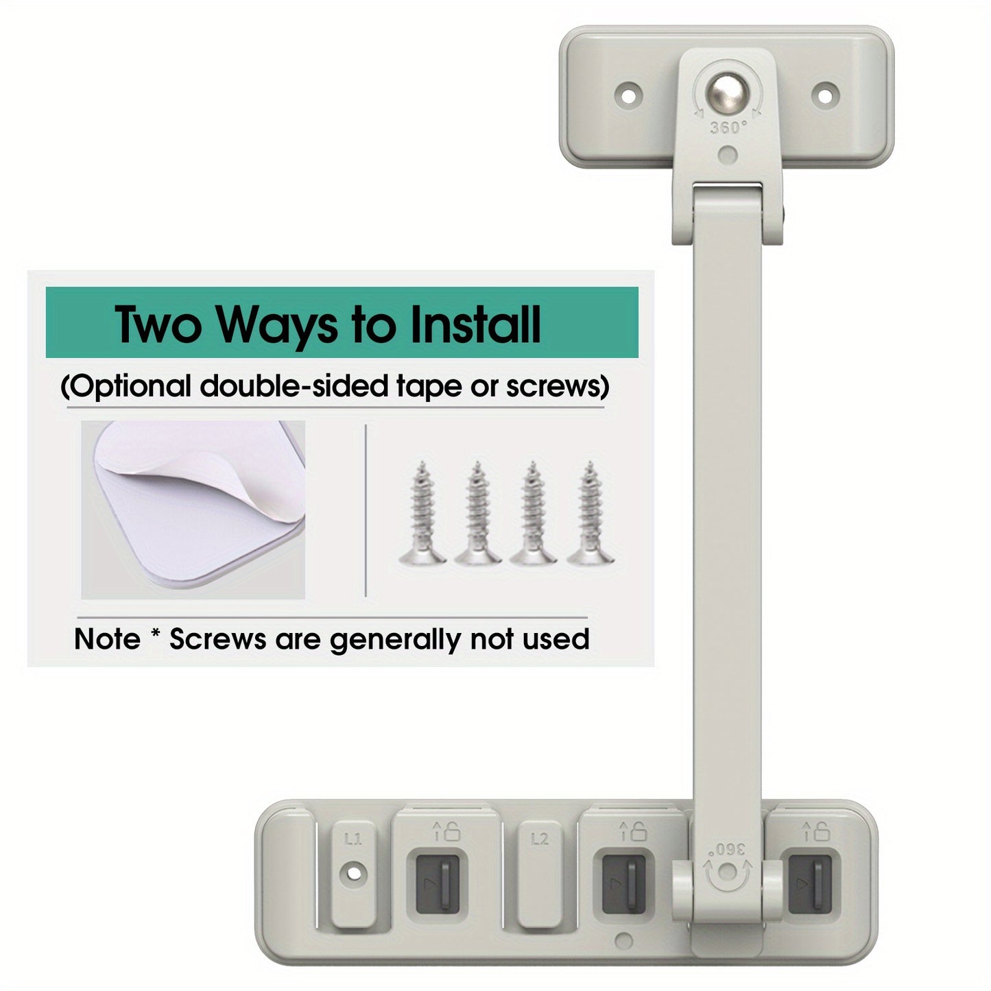 1-Pack Child Safety Window Lock, Sliding Door Window Restrictor