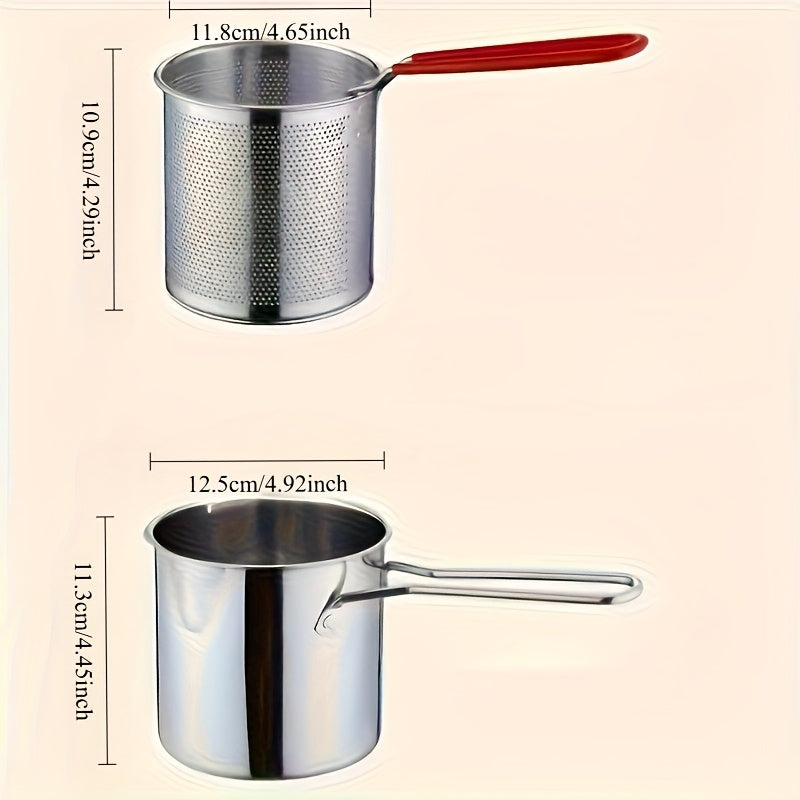 Stainless Steel Deep Fryer with Filter Rack