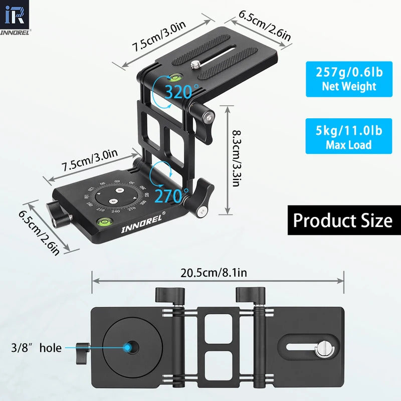 Z-type tilting tripod head