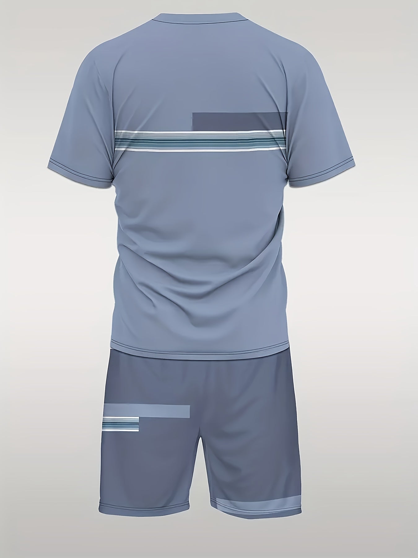 Men's Casual 3D Print T-Shirt & Shorts Set