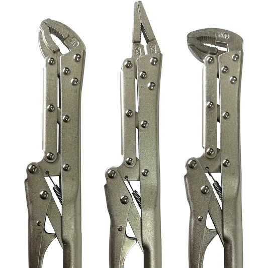 3pcs 12in. Extended Locking Plier Set