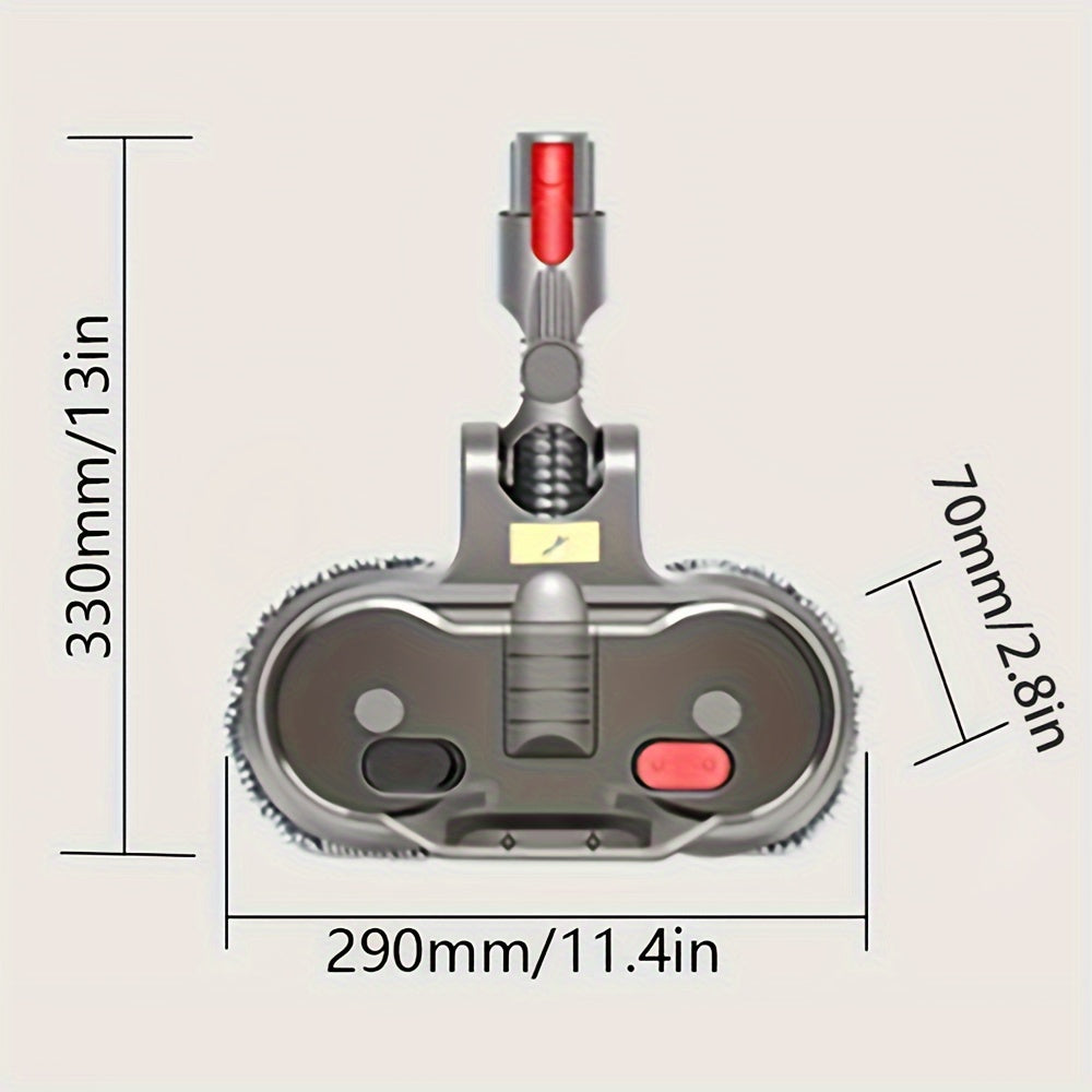 V200PCT Compatible Electric Mop Head, Featuring a Detachable Water Tank And Six Cloths Included