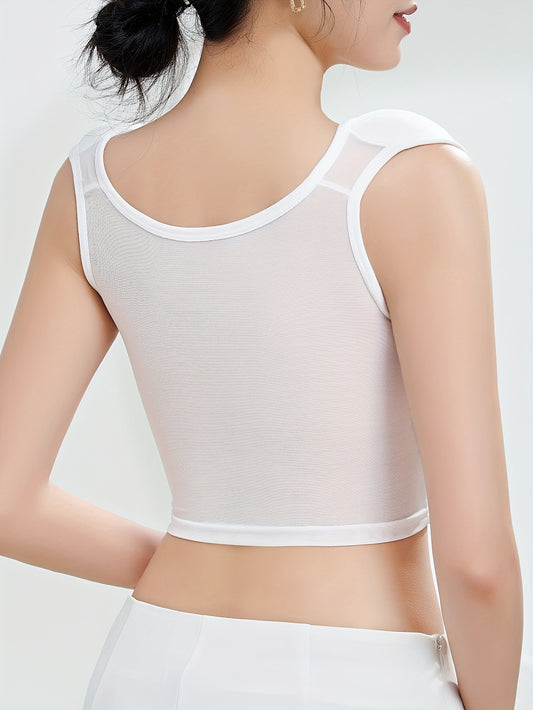 High Support Minimizer Bra for Women - Elegant Solid Color Polyester Shapewear