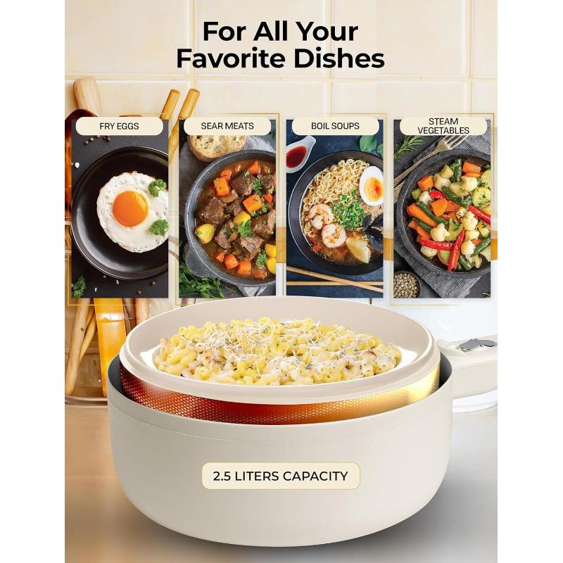 1.5L Ceramic Hot Pot Electric Skillet