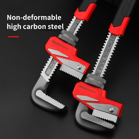 Heavy-Duty Adjustable F-Type Pipe Wrench - Large-Caliber Multi-Functional Tool