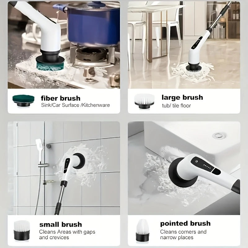 Versatile 9-in-1 Electric Spin Scrubber