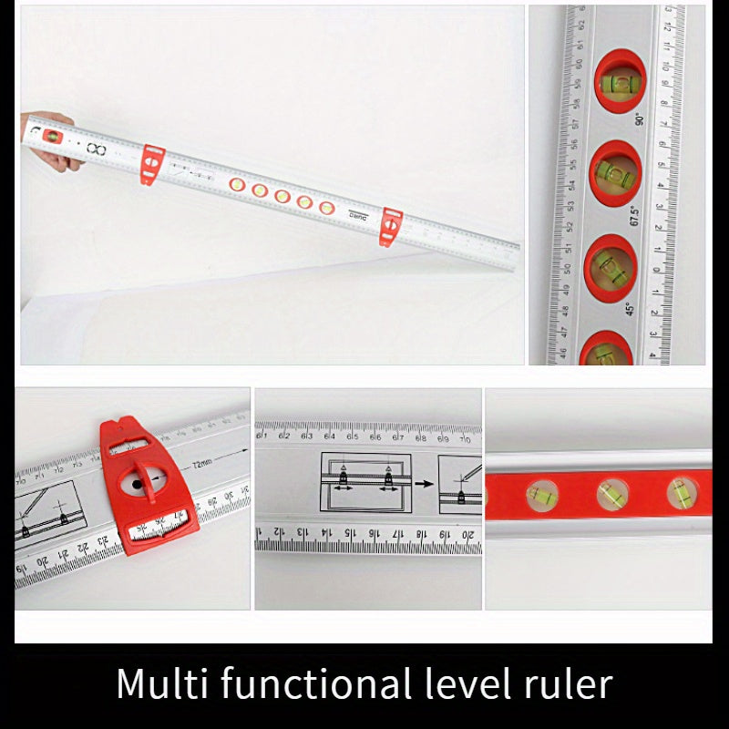 Dual-Angle Level with Red Clamps