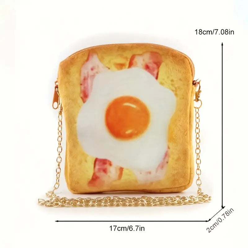 Women's Toast-Shaped Crossbody Bag