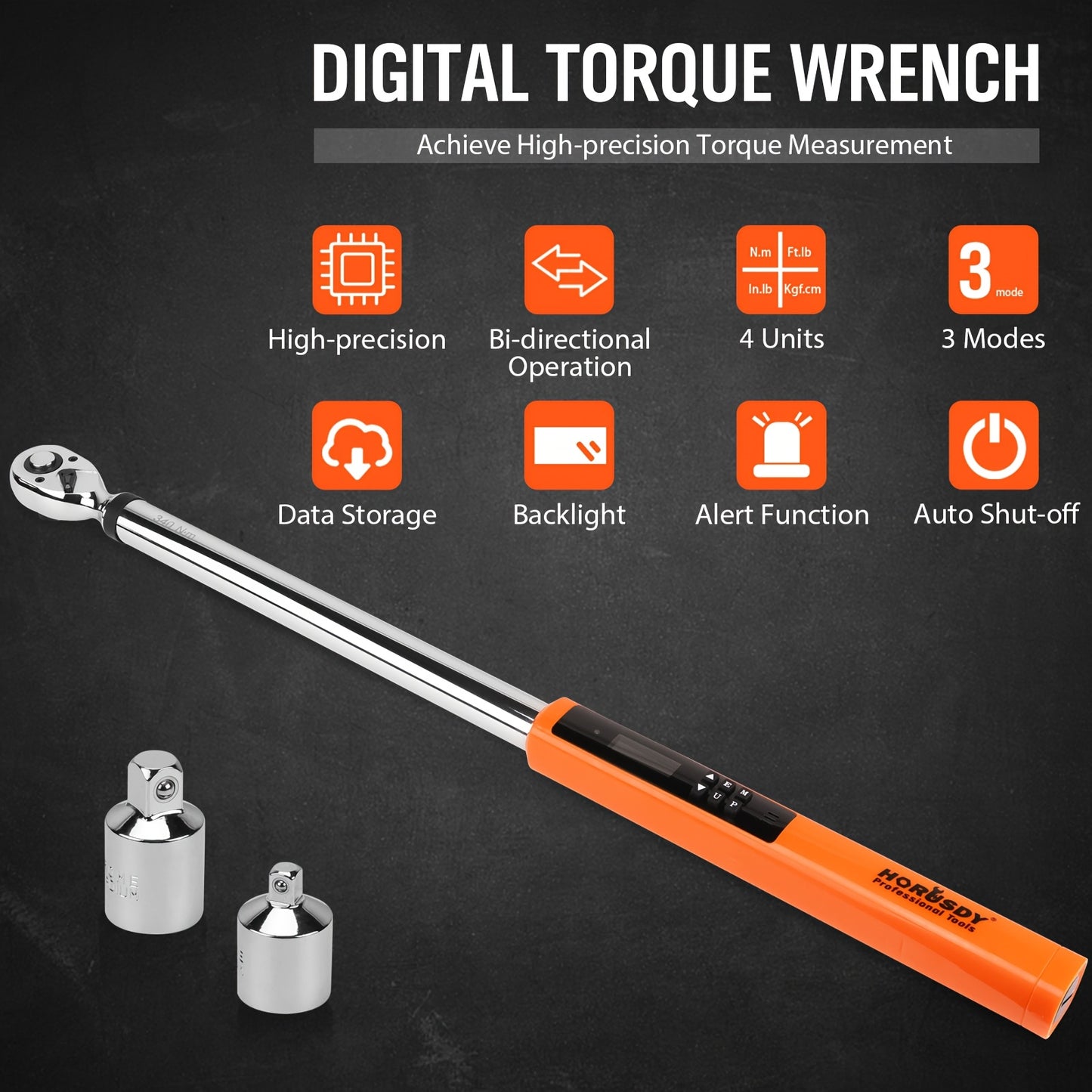 1/2'' Digital Torque Wrench Set Electronic Torque Wrench Set