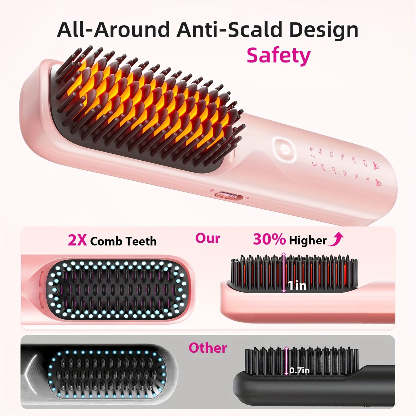 Wireless hair straightener