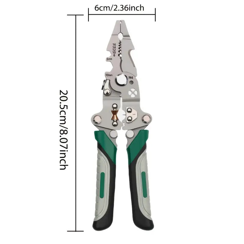 multifunctional folding cable stripper, portable electrician tool, metal material