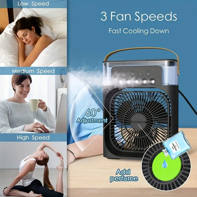 New 5-hole humidifying spray fan cooler