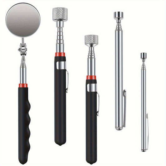 A Set of 5pcs Retractable Magnetic Pick-up Tool Sui