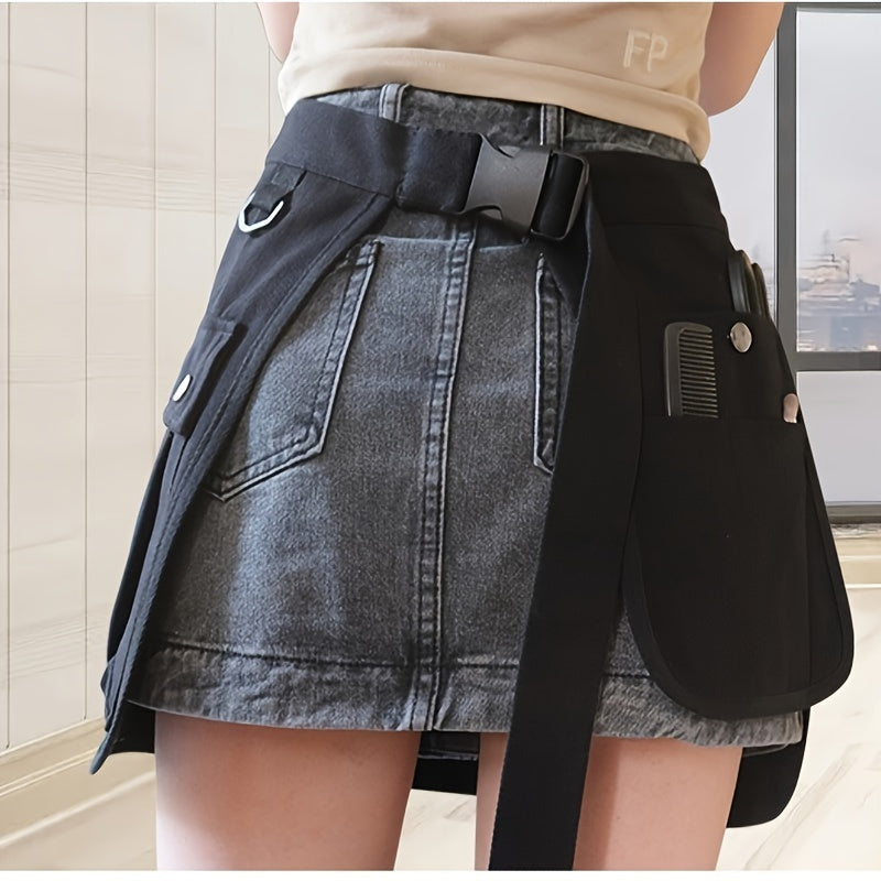 Versatile Half-Length Tool Apron for Barbers with Multiple Pockets