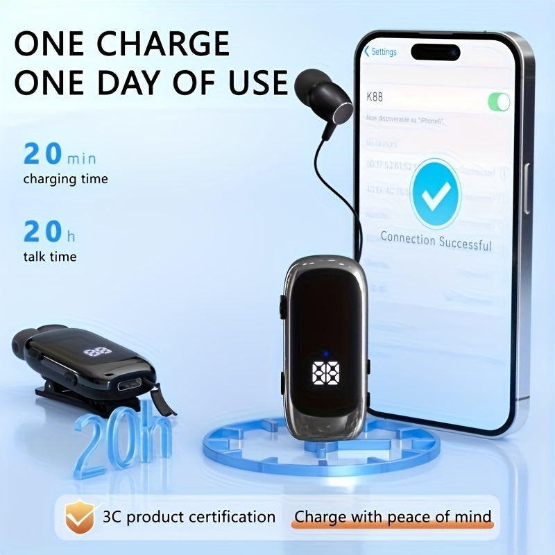 K88 Wireless Clip-on Headset