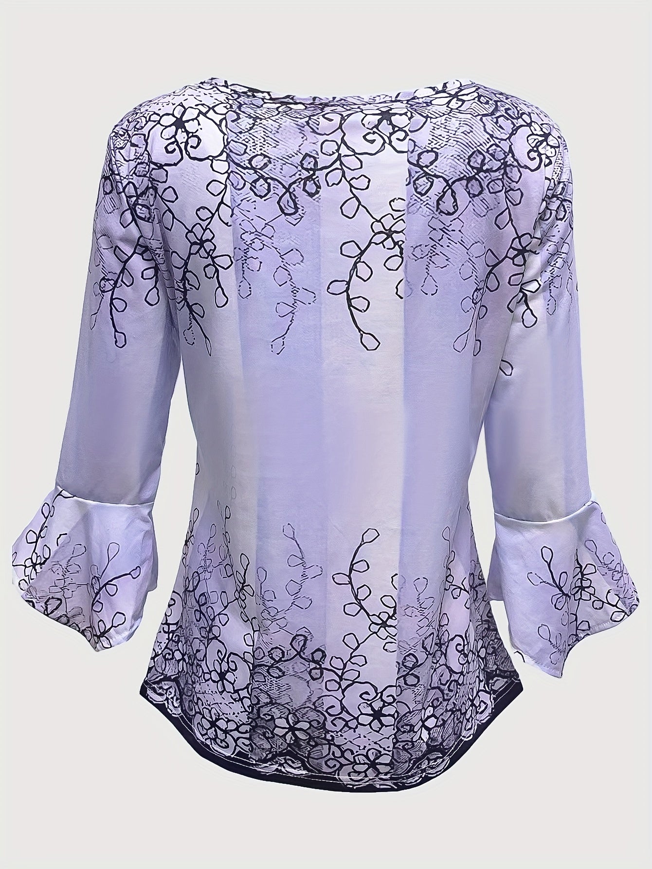 Women's blouse floral print button