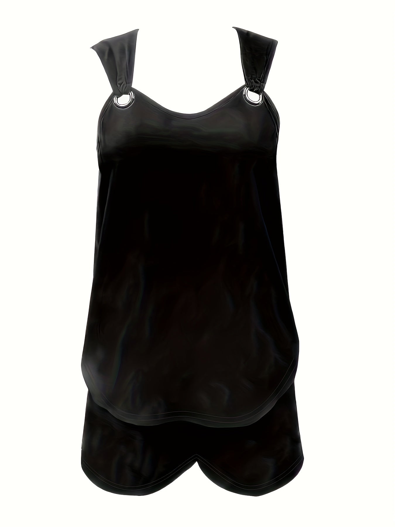 V Sleeveless Tank Top and Shorts Set
