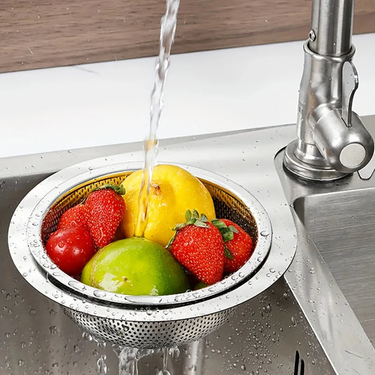Space-Saving Stainless Steel Kitchen Sink Filter