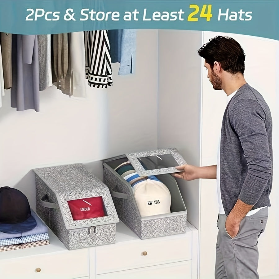 Large Capacity Stackable Hat & Accessory Organizer Storage Box