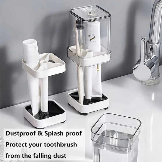 Toothbrush Holder With Cup/ Cover