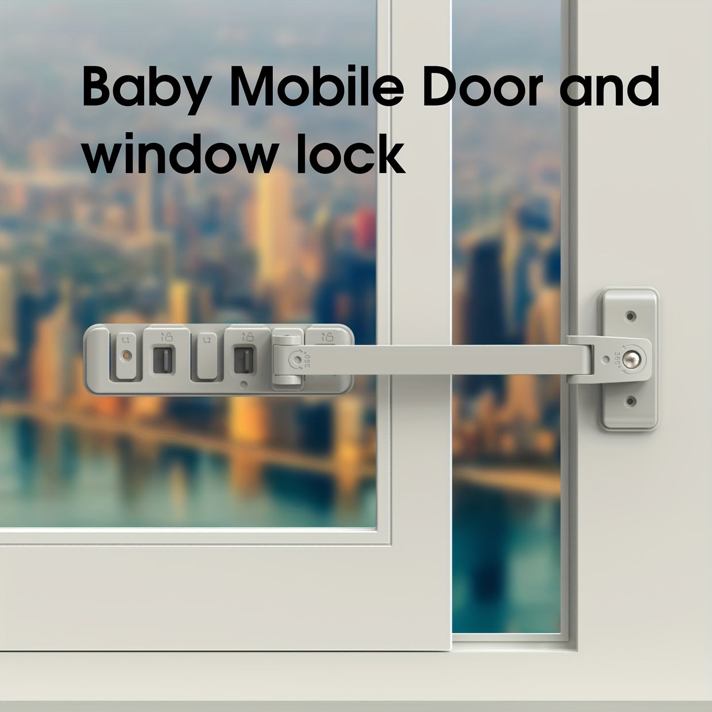 1-Pack Child Safety Window Lock, Sliding Door Window Restrictor