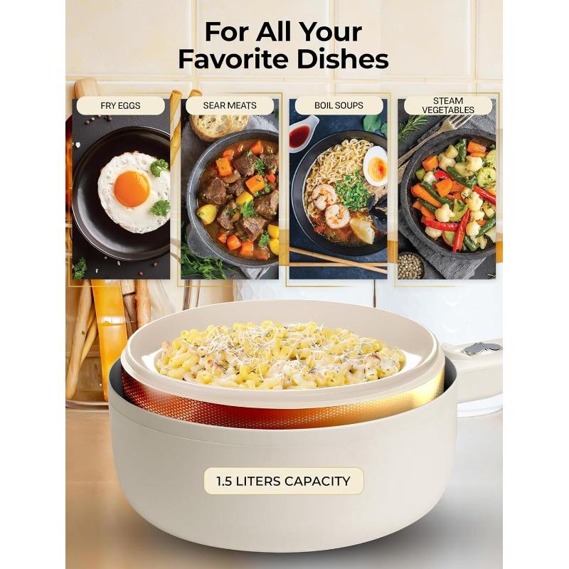 1.5L Ceramic Hot Pot Electric Skillet