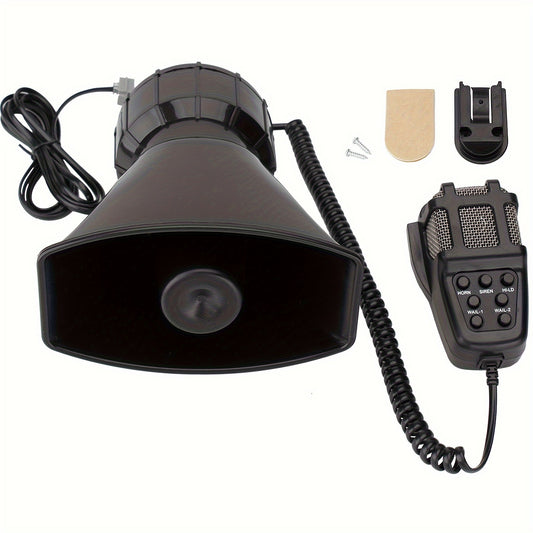 7-Tone Car Siren Horn with Handheld Microphone & Amplifier