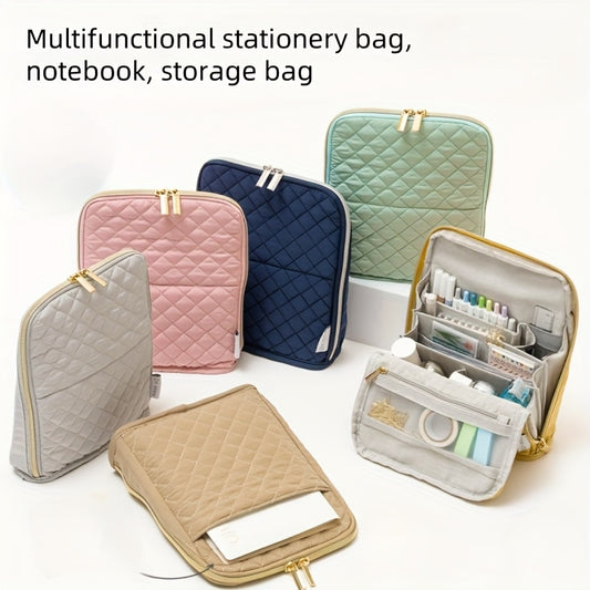9 Compartments Large-capacity Zippered Pencil Case