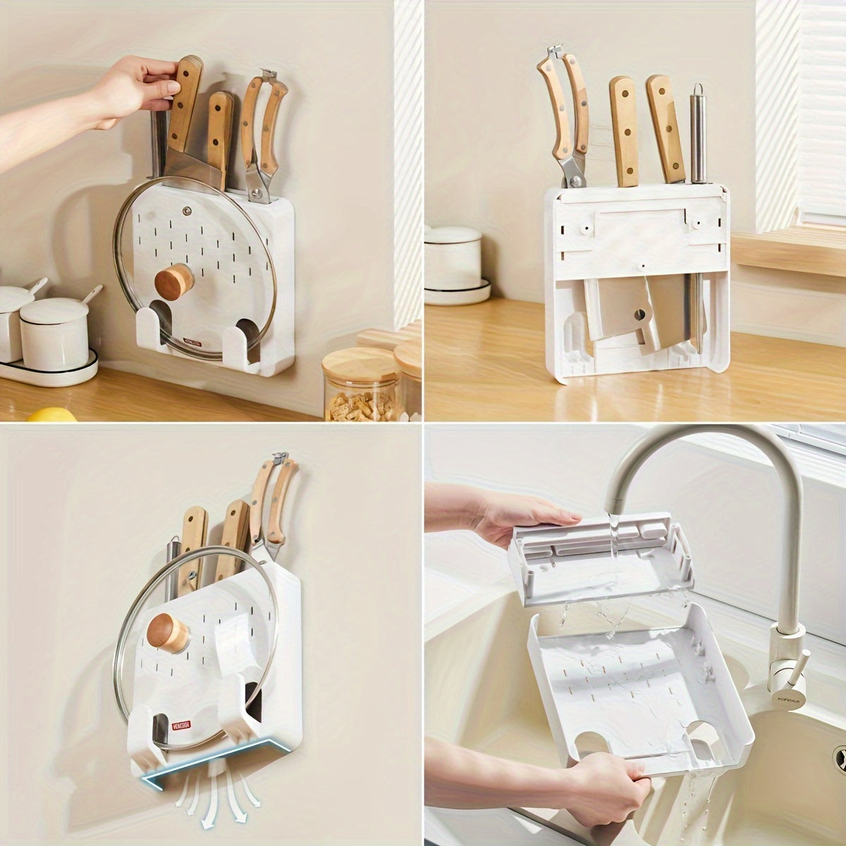 2pcs Wall-Mounted Knife Holder